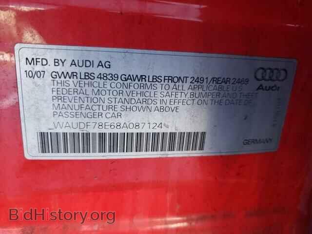 2008 AUDI A4 - VIN: WAUDF78E68A087124 - Фото 10