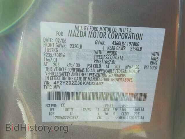2006 MAZDA TRIBUTE - VIN: 4F2YZ02Z36KM33457 - Фото 10