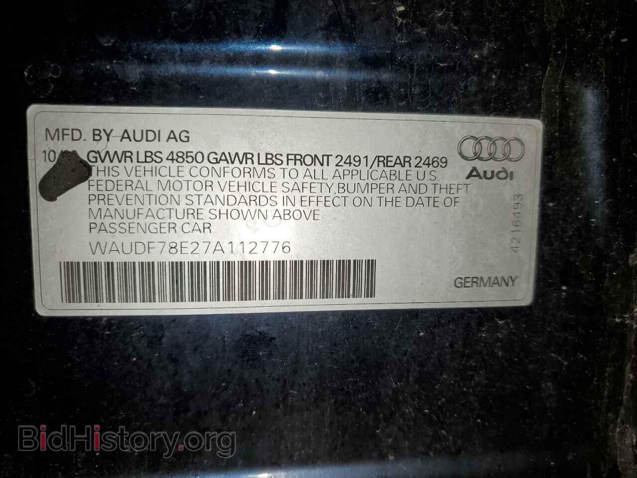 2007 AUDI A4 - VIN: WAUDF78E27A112776 - Фото 12