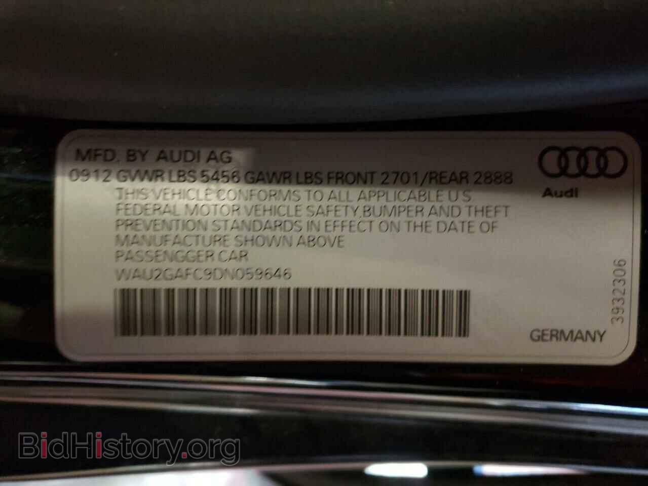 2013 AUDI A7 - VIN: WAU2GAFC9DN059646 - Photo 10