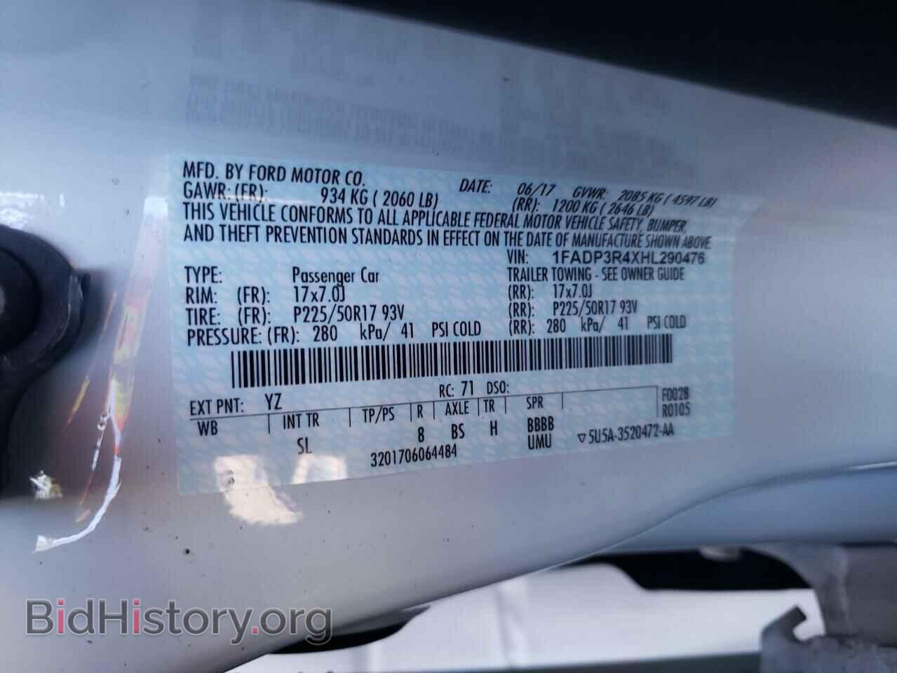 2017 FORD FOCUS - VIN: 1FADP3R4XHL290476 - Фото 10