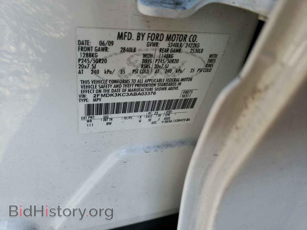 2010 FORD EDGE - VIN: 2FMDK3KC3ABA03376 - Photo 13