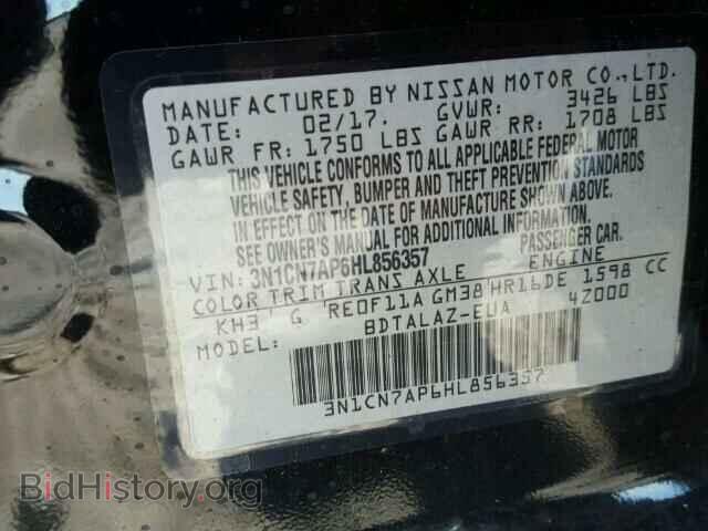 2017 NISSAN VERSA - VIN: 3N1CN7AP6HL856357 - Photo 10
