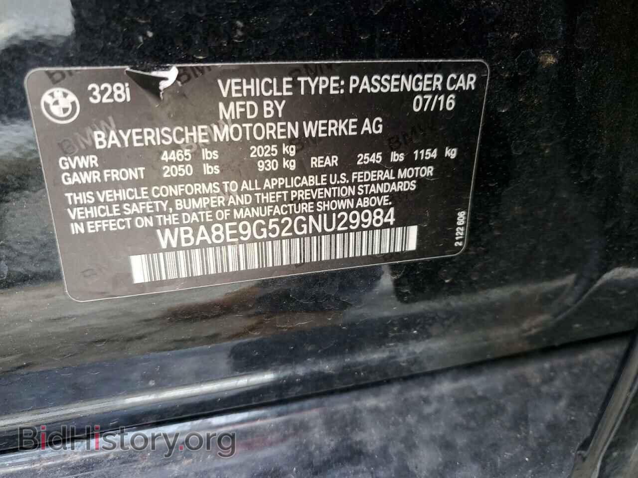 2016 BMW 3 SERIES - VIN: WBA8E9G52GNU29984 - Фото 12