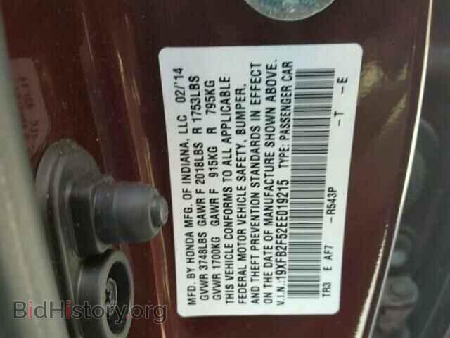 2014 HONDA CIVIC - VIN: 19XFB2F52EE019215 - Фото 10
