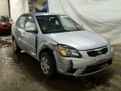 2011 Kia RIO BASE, серебристый — VIN KNADH4A34B6736575, Copart