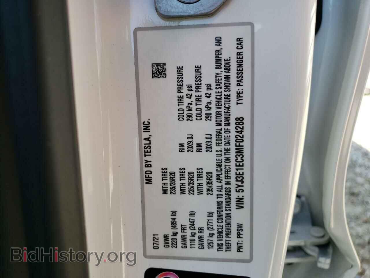 2021 TESLA MODEL 3 - VIN: 5YJ3E1EC3MF024288 - Photo 10