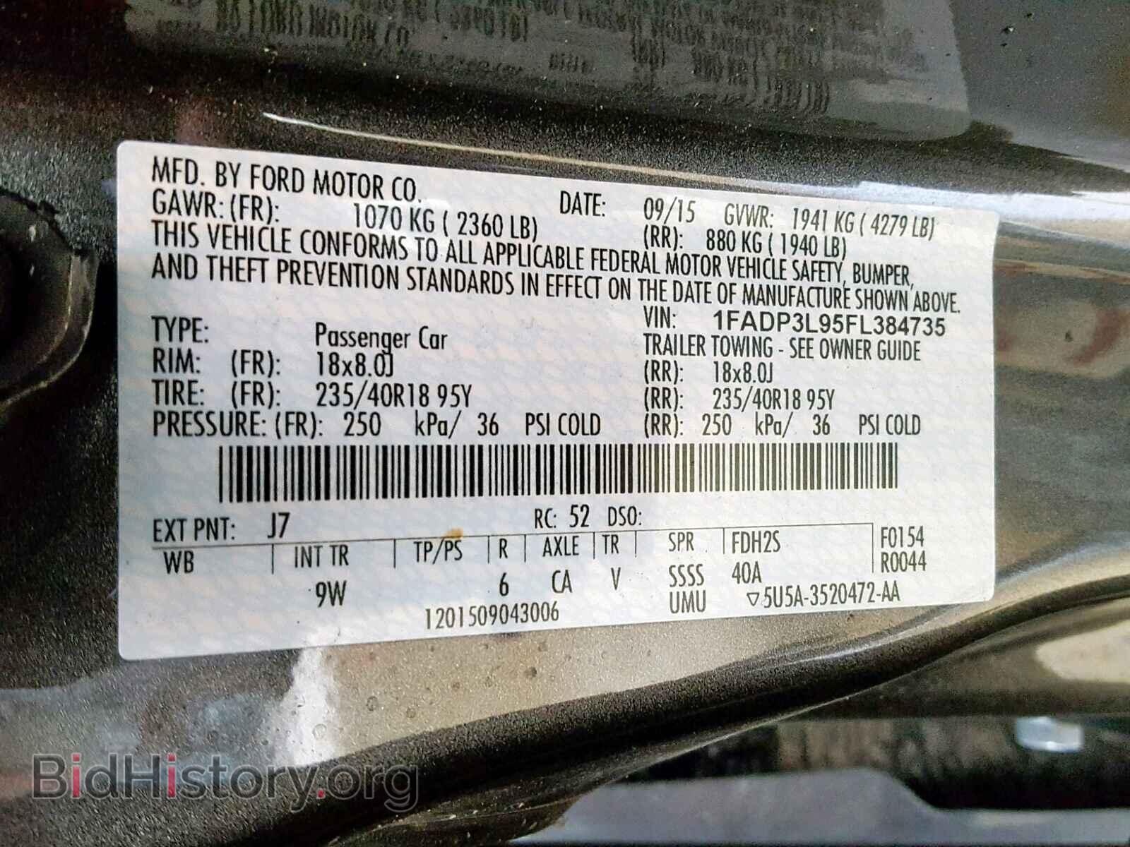 2015 FORD FOCUS - VIN: 1FADP3L95FL384735 - Photo 10