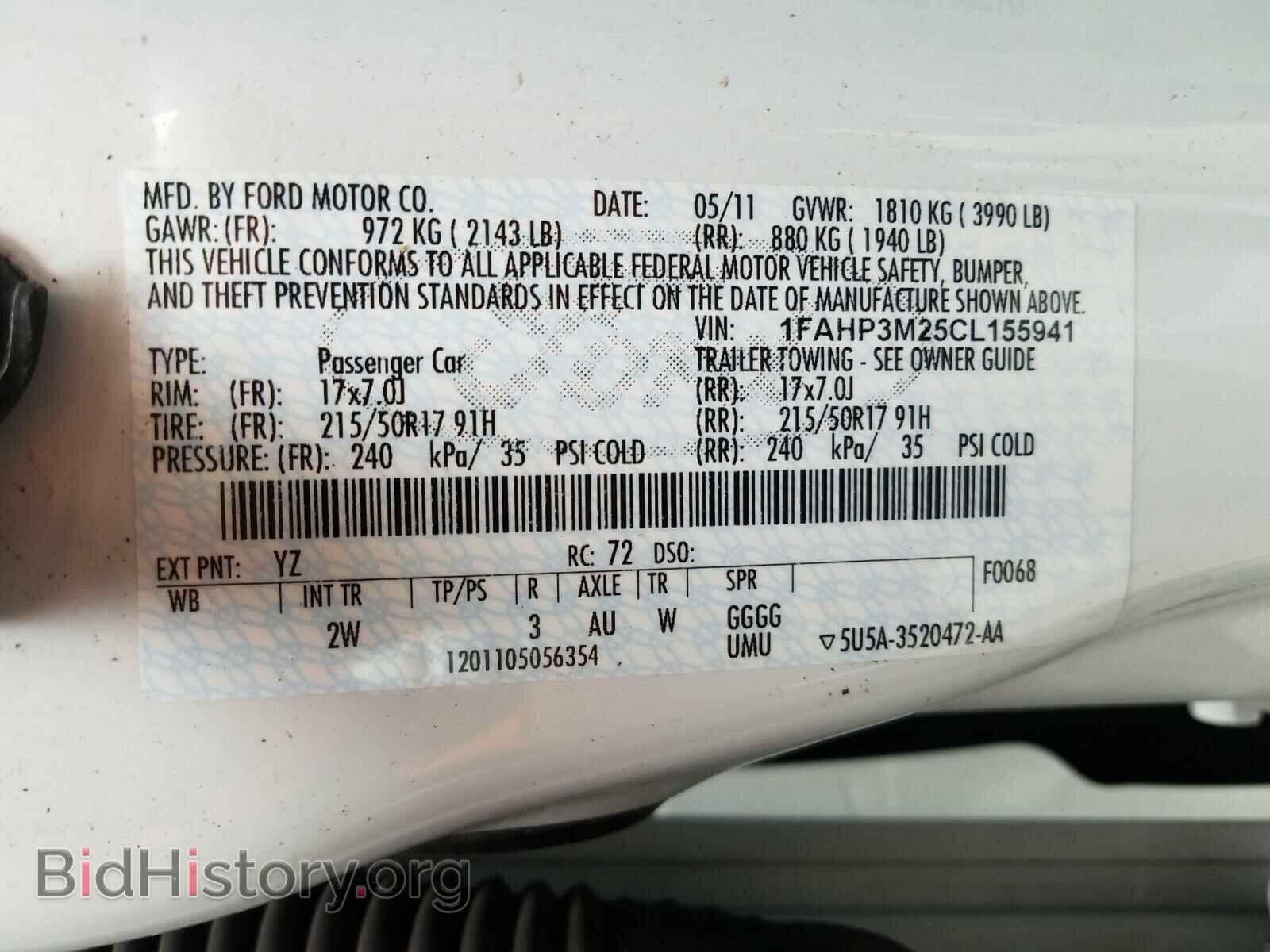2012 FORD FOCUS - VIN: 1FAHP3M25CL155941 - Photo 10