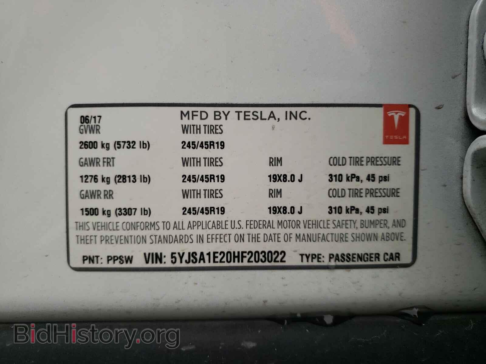2017 TESLA MODEL S - VIN: 5YJSA1E20HF203022 - Photo 10