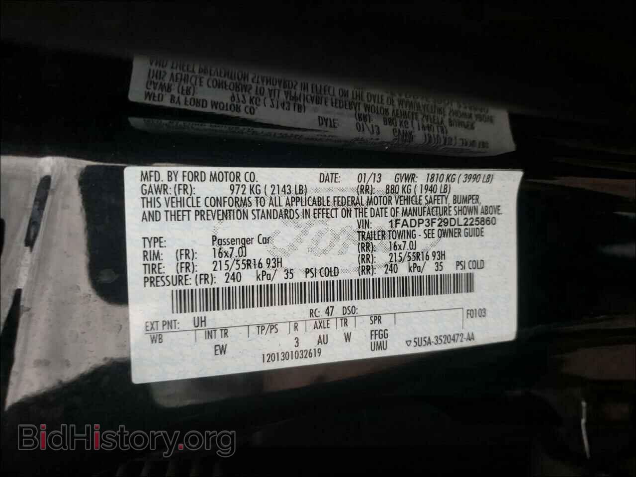 2013 FORD FOCUS - VIN: 1FADP3F29DL225860 - Photo 10