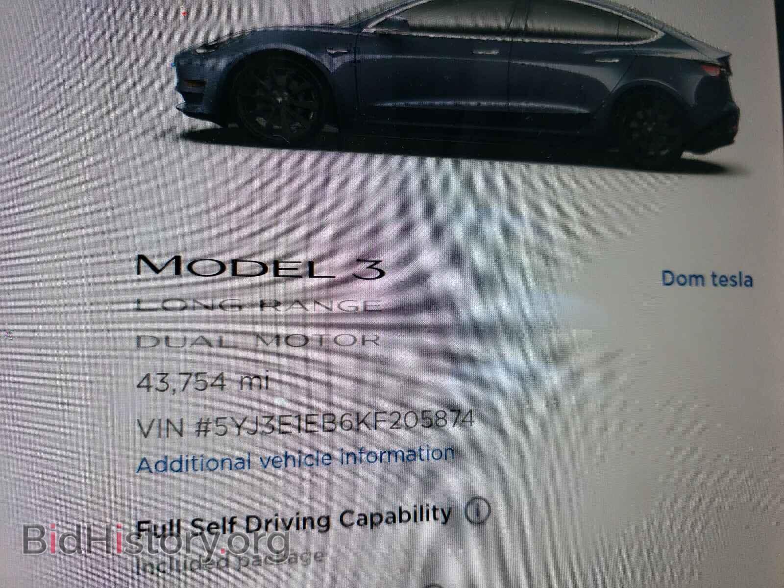 2019 TESLA MODEL 3 - VIN: 5YJ3E1EB6KF205874 - Photo 8