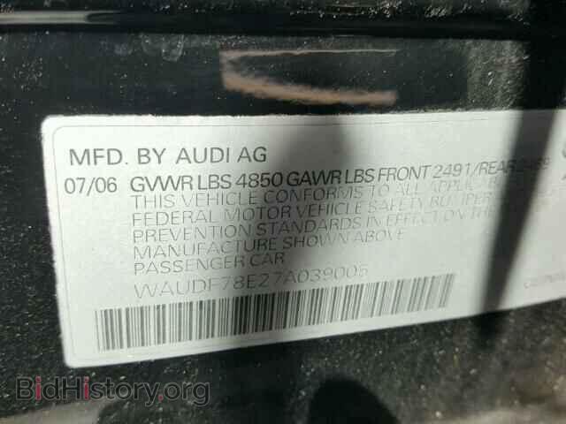 2007 AUDI A4 - VIN: WAUDF78E27A039005 - Фото 10