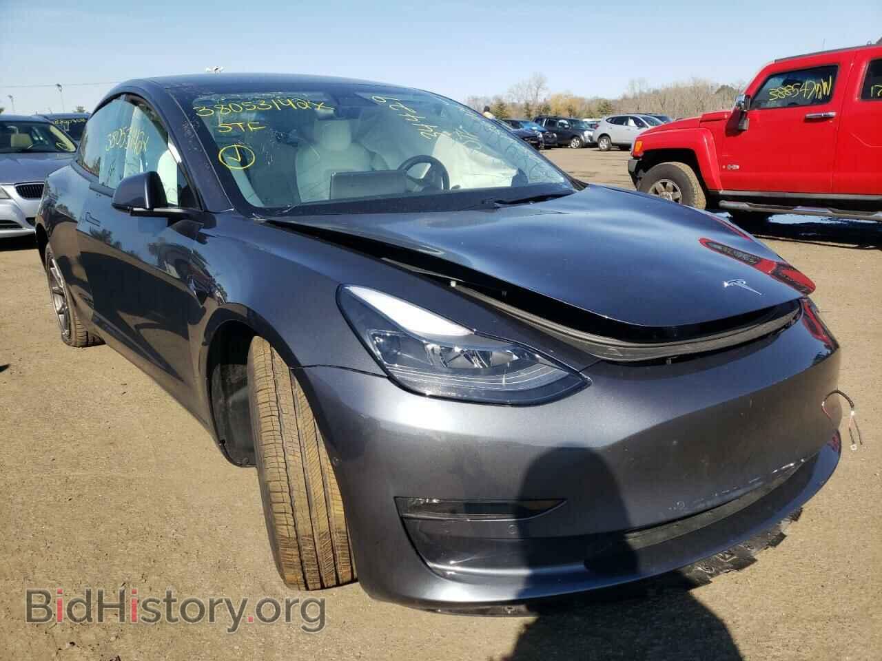 Photo 5YJ3E1EB1MF048497 - TESLA MODEL 3 2021