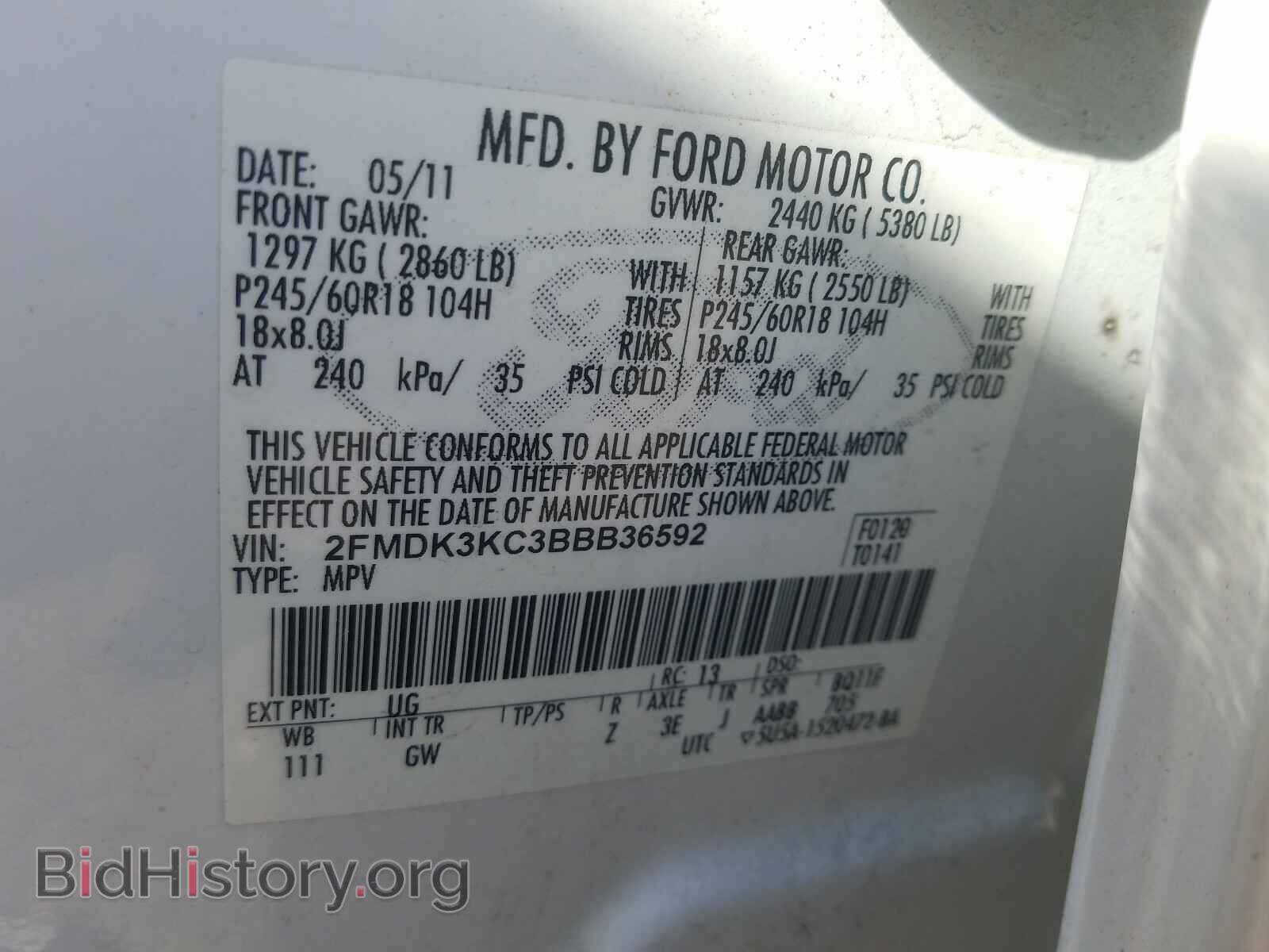 2011 FORD EDGE - VIN: 2FMDK3KC3BBB36592 - Photo 10