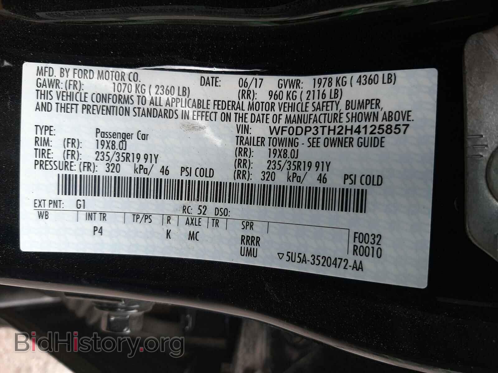 2017 FORD FOCUS - VIN: WF0DP3TH2H4125857 - Фото 10