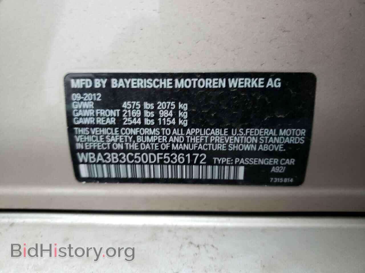 2013 BMW 3 SERIES - VIN: WBA3B3C50DF536172 - Фото 12