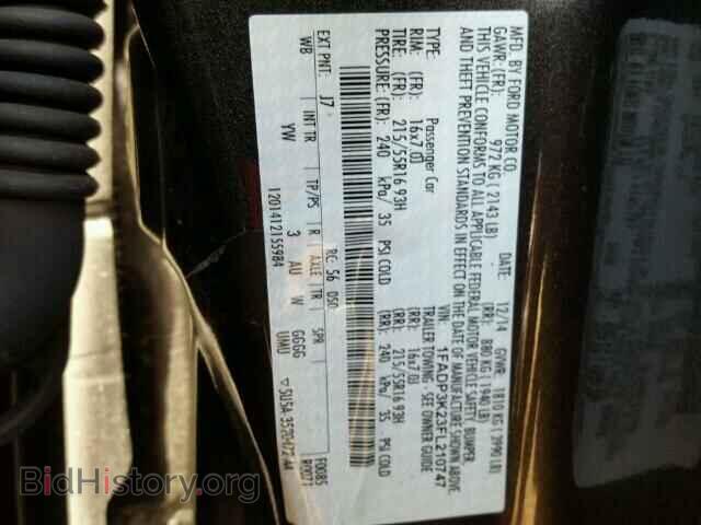 2015 FORD FOCUS - VIN: 1FADP3K23FL210747 - Фото 10
