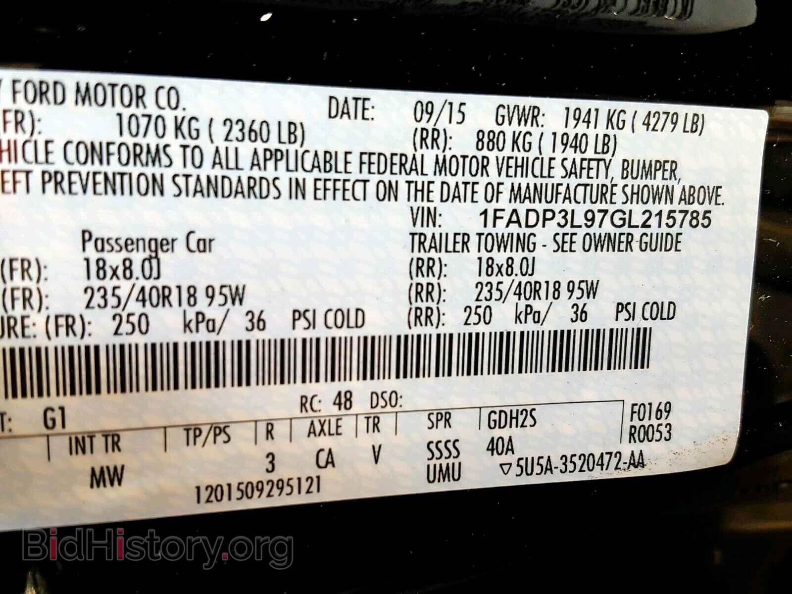 2016 FORD FOCUS - VIN: 1FADP3L97GL215785 - Photo 10