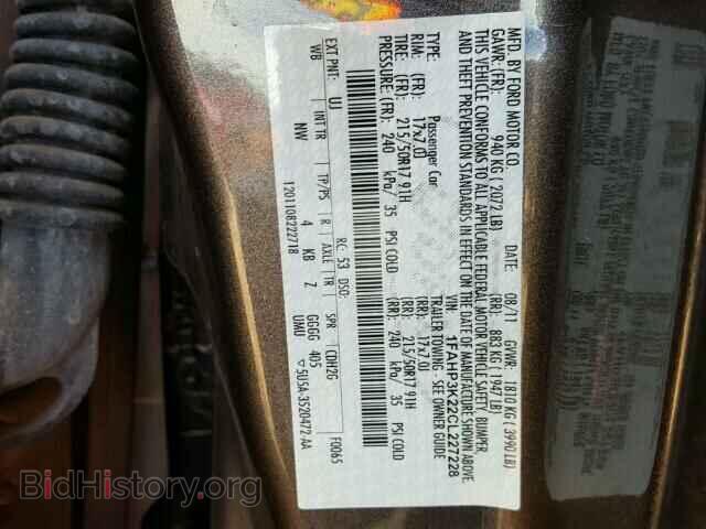 2012 FORD FOCUS - VIN: 1FAHP3K22CL227228 - Фото 10