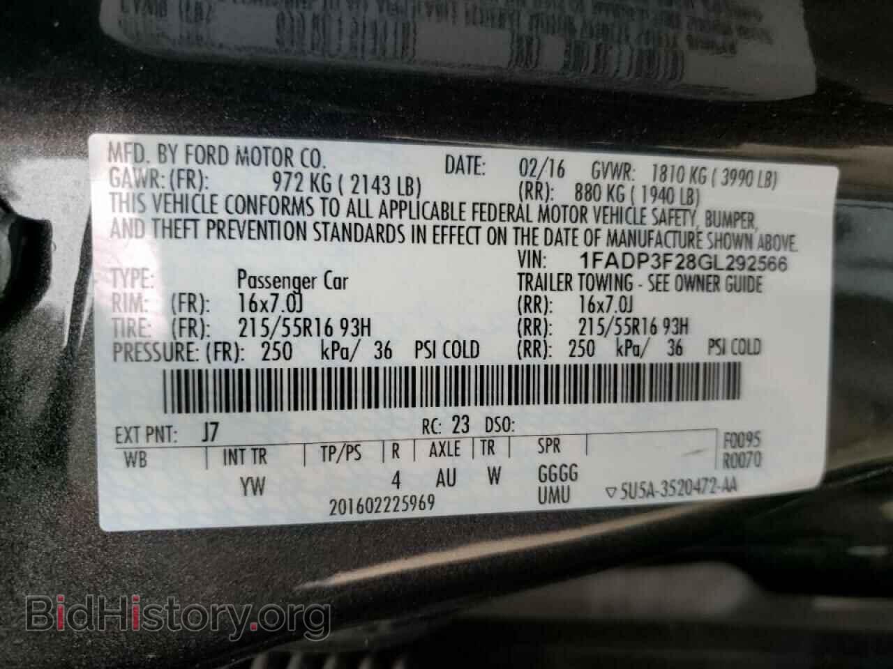2016 FORD FOCUS - VIN: 1FADP3F28GL292566 - Фото 10