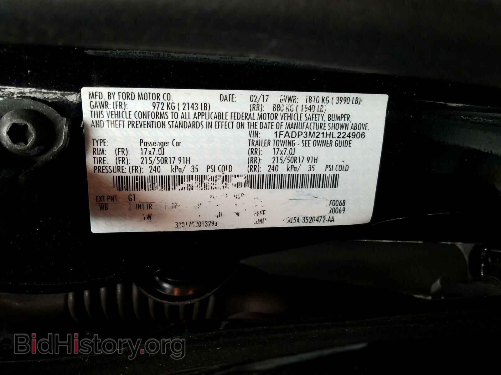 2017 FORD FOCUS - VIN: 1FADP3M21HL224906 - Photo 10