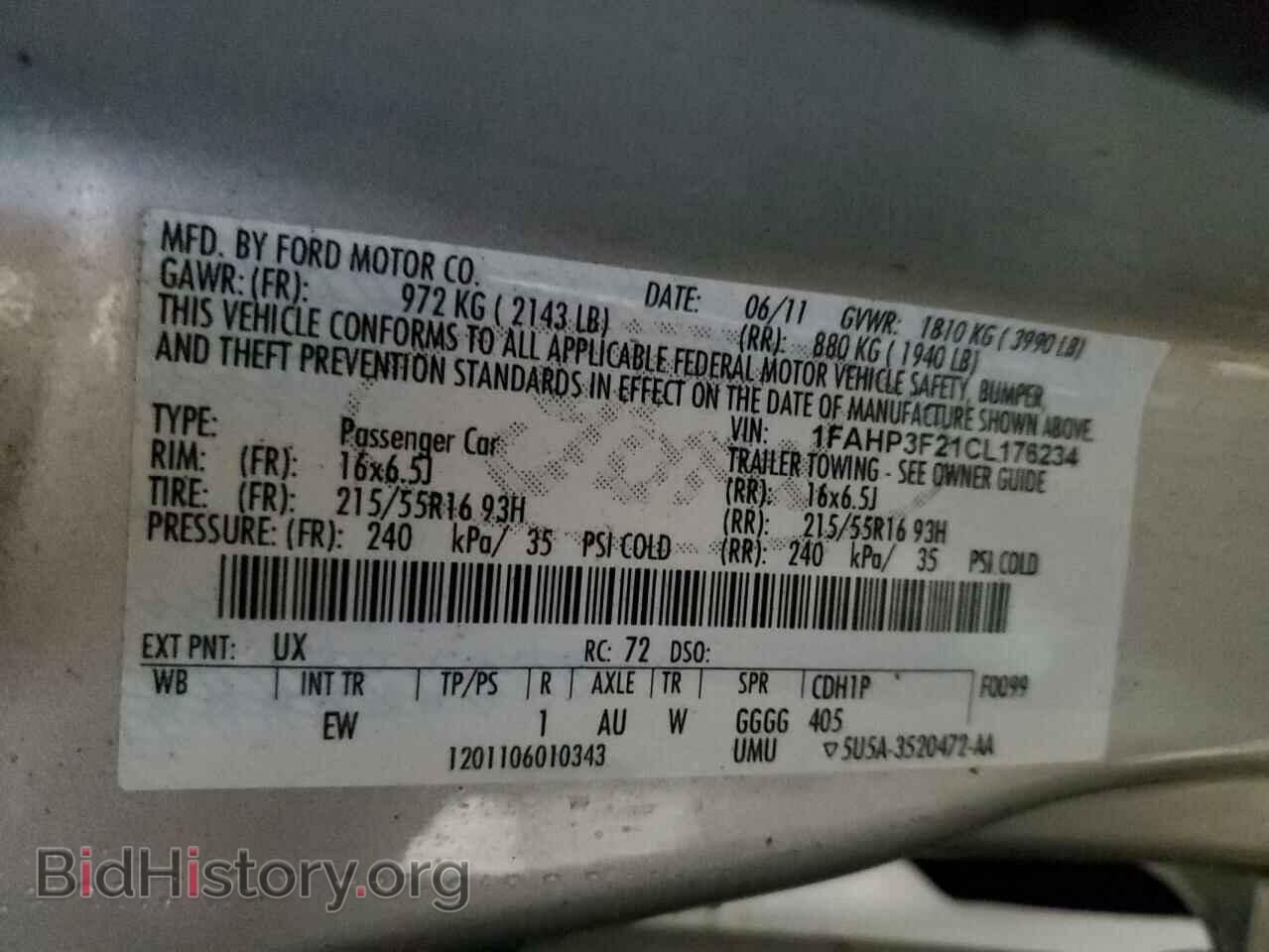 2012 FORD FOCUS - VIN: 1FAHP3F21CL176234 - Фото 12