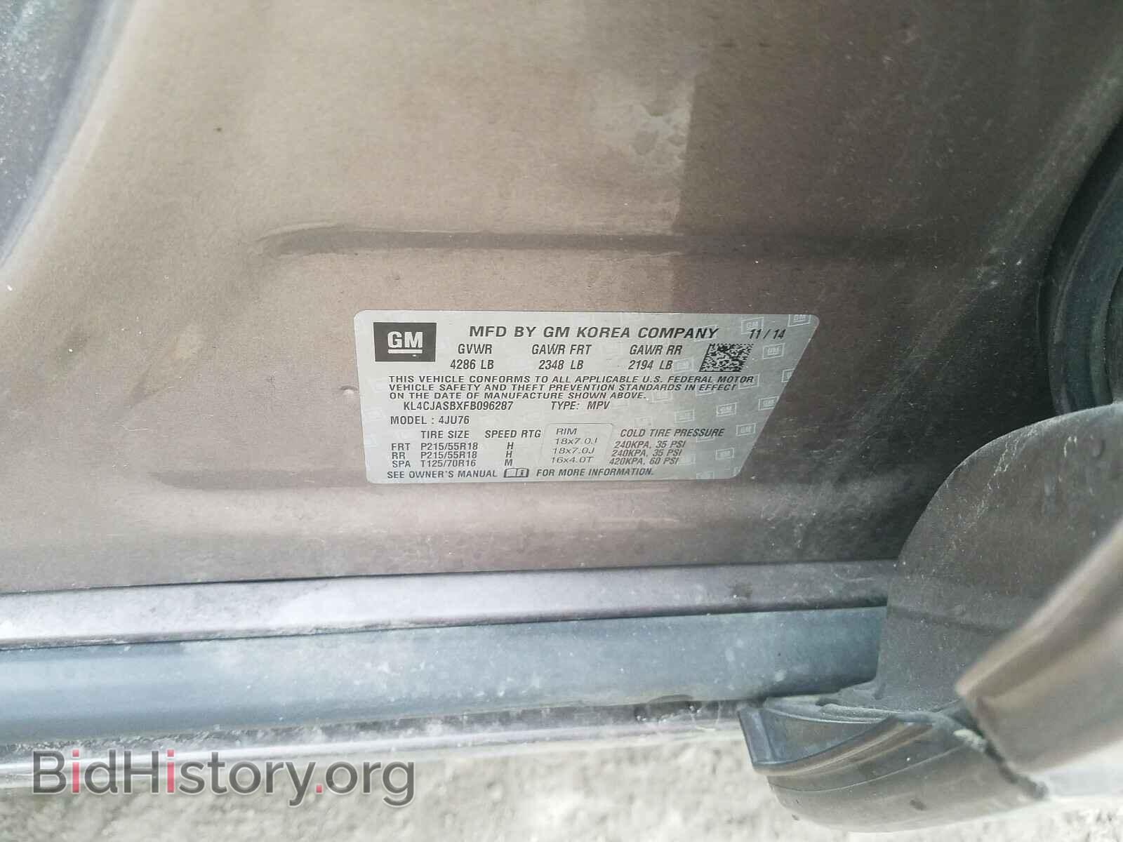 2015 BUICK ENCORE - VIN: KL4CJASBXFB096287 - Photo 10
