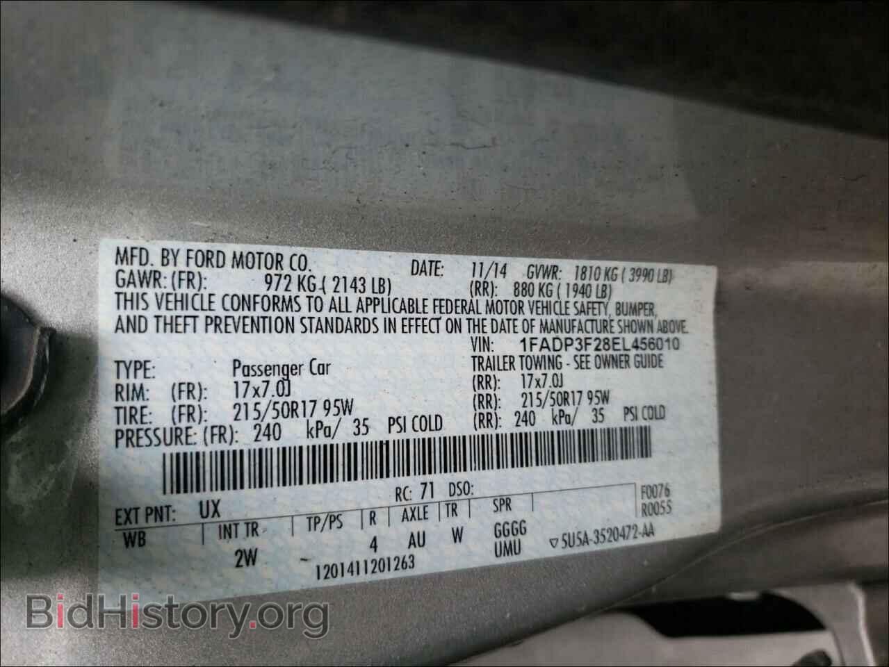2014 FORD FOCUS - VIN: 1FADP3F28EL456010 - Photo 10