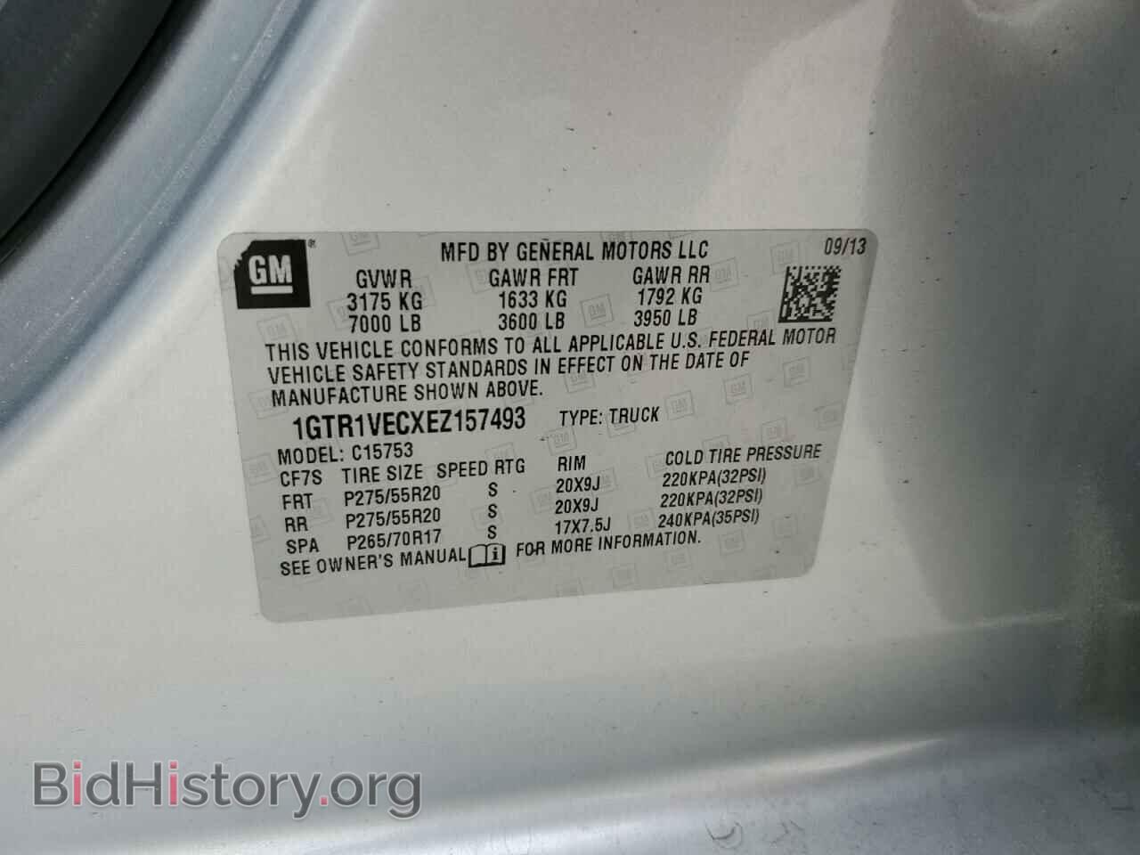 2014 GMC SIERRA - VIN: 1GTR1VECXEZ157493 - Фото 13