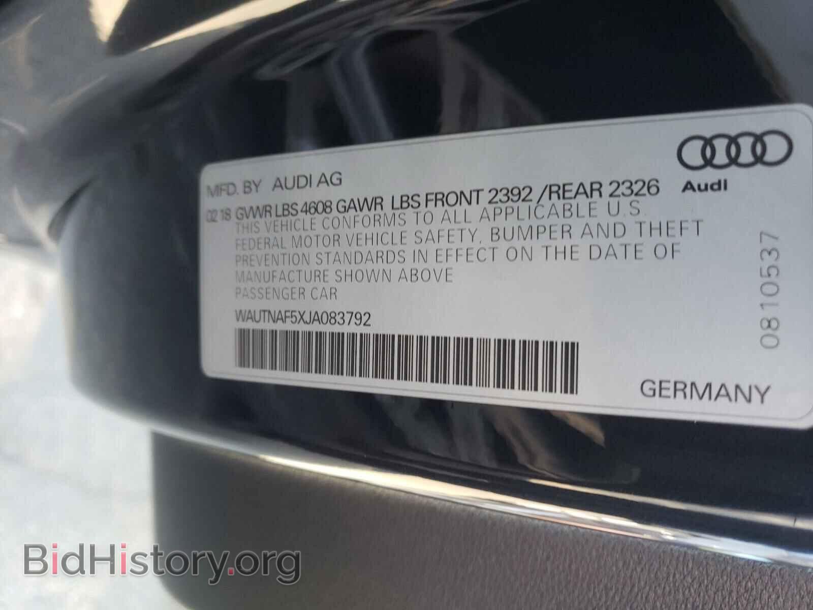 2018 AUDI A5 - VIN: WAUTNAF5XJA083792 - Photo 10