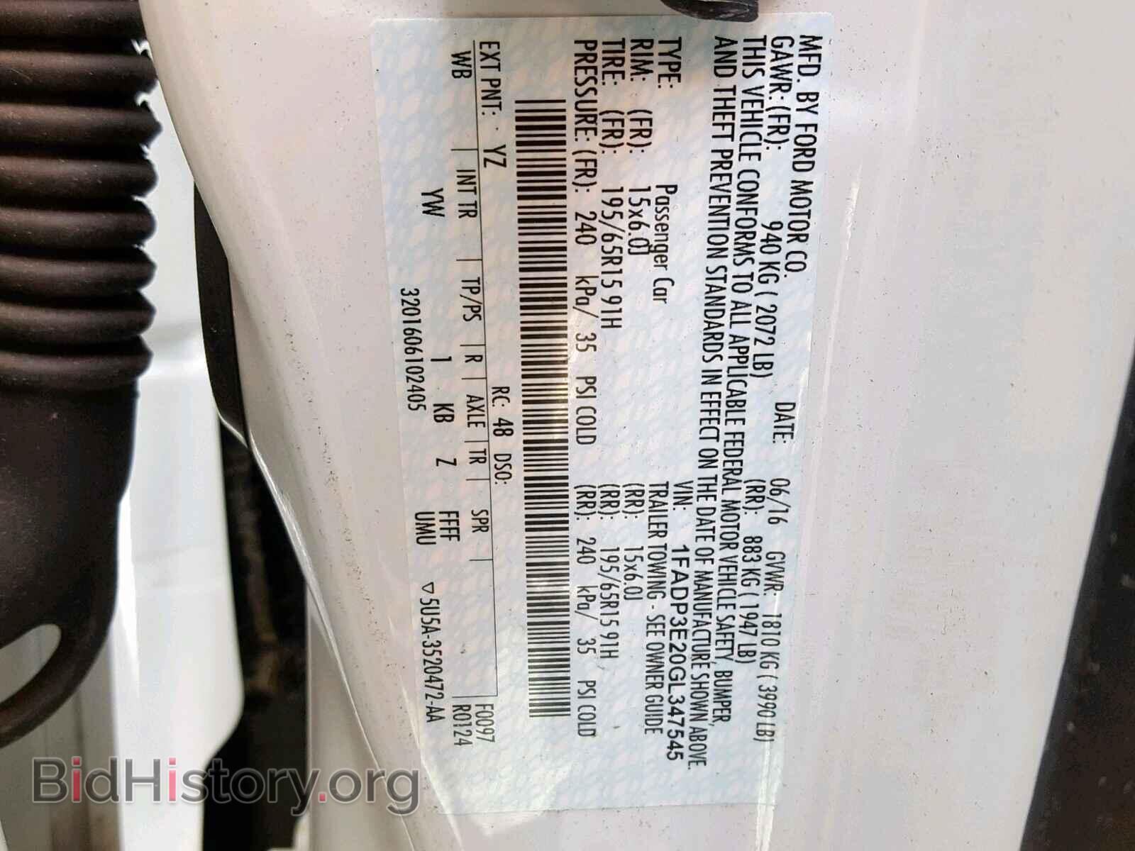 2016 FORD FOCUS - VIN: 1FADP3E20GL347545 - Photo 10