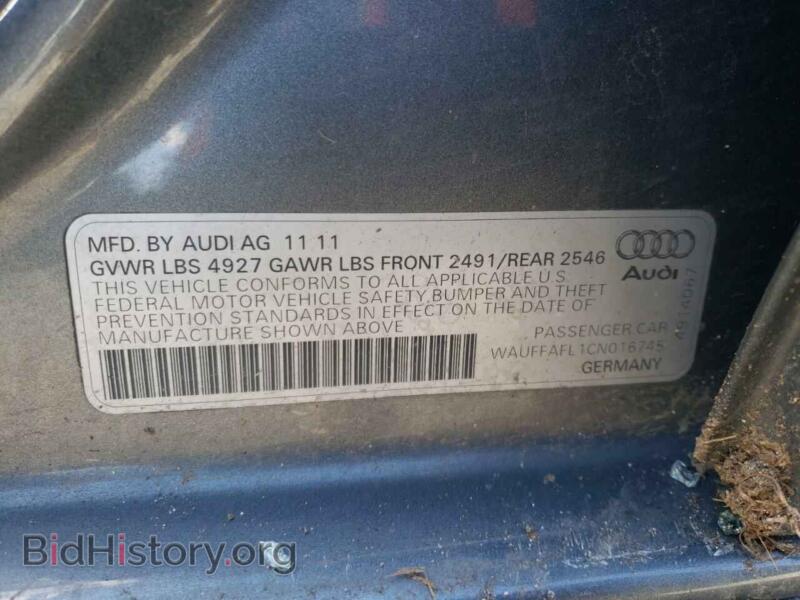 2012 Audi A4 (VIN WAUFFAFL1CN016745) — фото 10 из 10