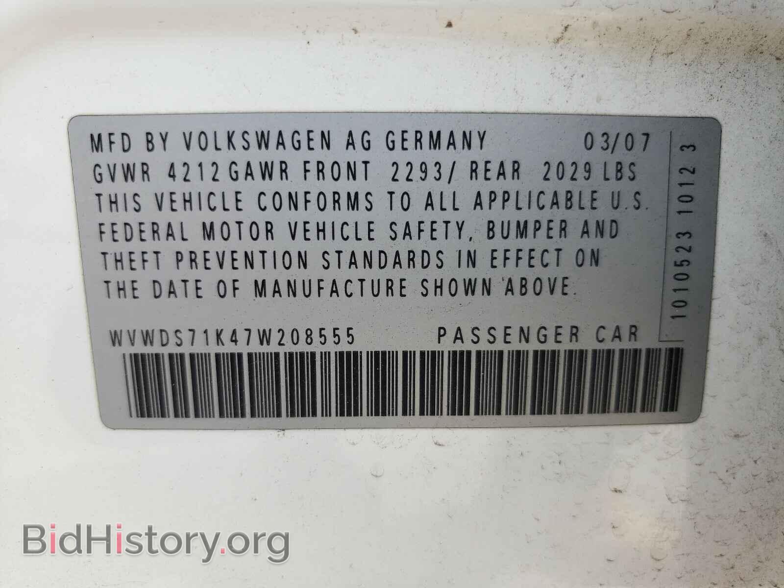 2007 VOLKSWAGEN RABBIT - VIN: WVWDS71K47W208555 - Фото 10