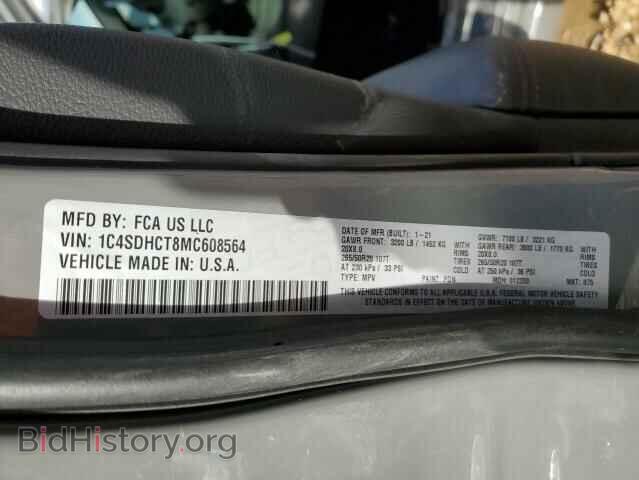 2021 DODGE DURANGO - VIN: 1C4SDHCT8MC608564 - Фото 13