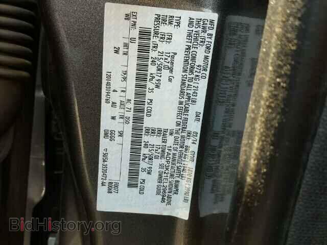 2014 FORD FOCUS - VIN: 1FADP3K21EL296946 - Фото 10