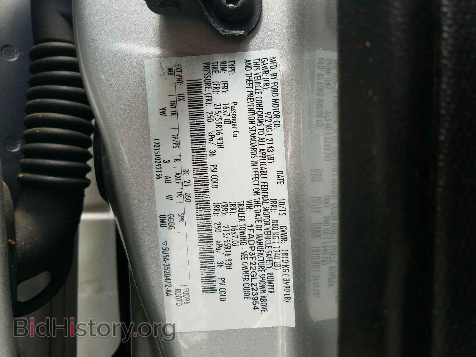 2016 FORD FOCUS - VIN: 1FADP3F22GL223954 - Photo 10