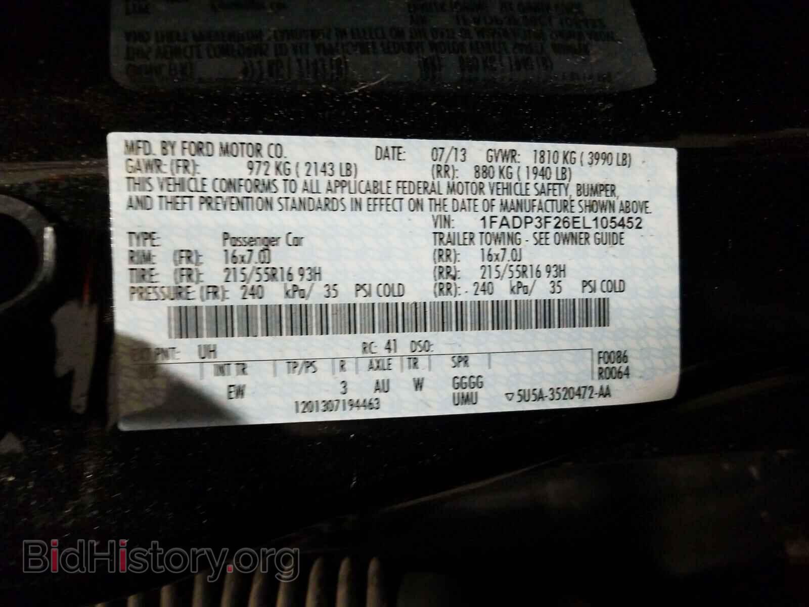 2014 FORD FOCUS - VIN: 1FADP3F26EL105452 - Photo 10