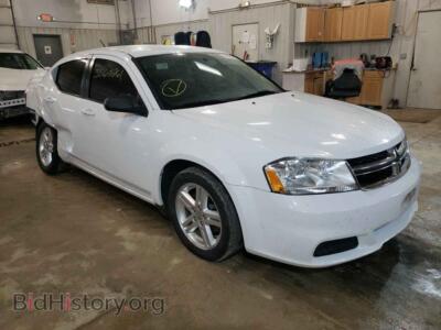 2013 Dodge AVENGER Avenger SE, white — VIN 1C3CDZAG2DN581936, Copart