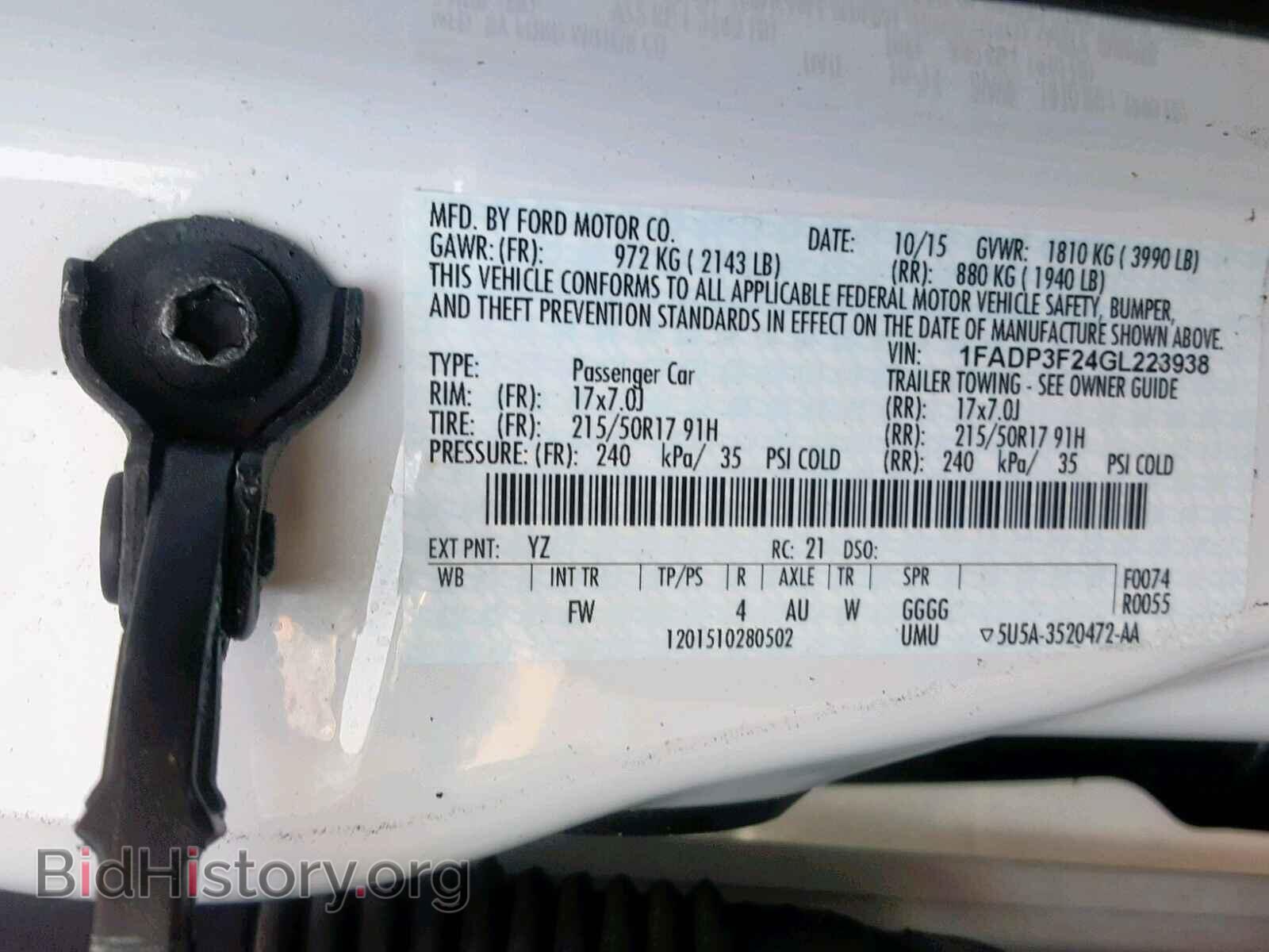 2016 FORD FOCUS SE - VIN: 1FADP3F24GL223938 - Фото 10