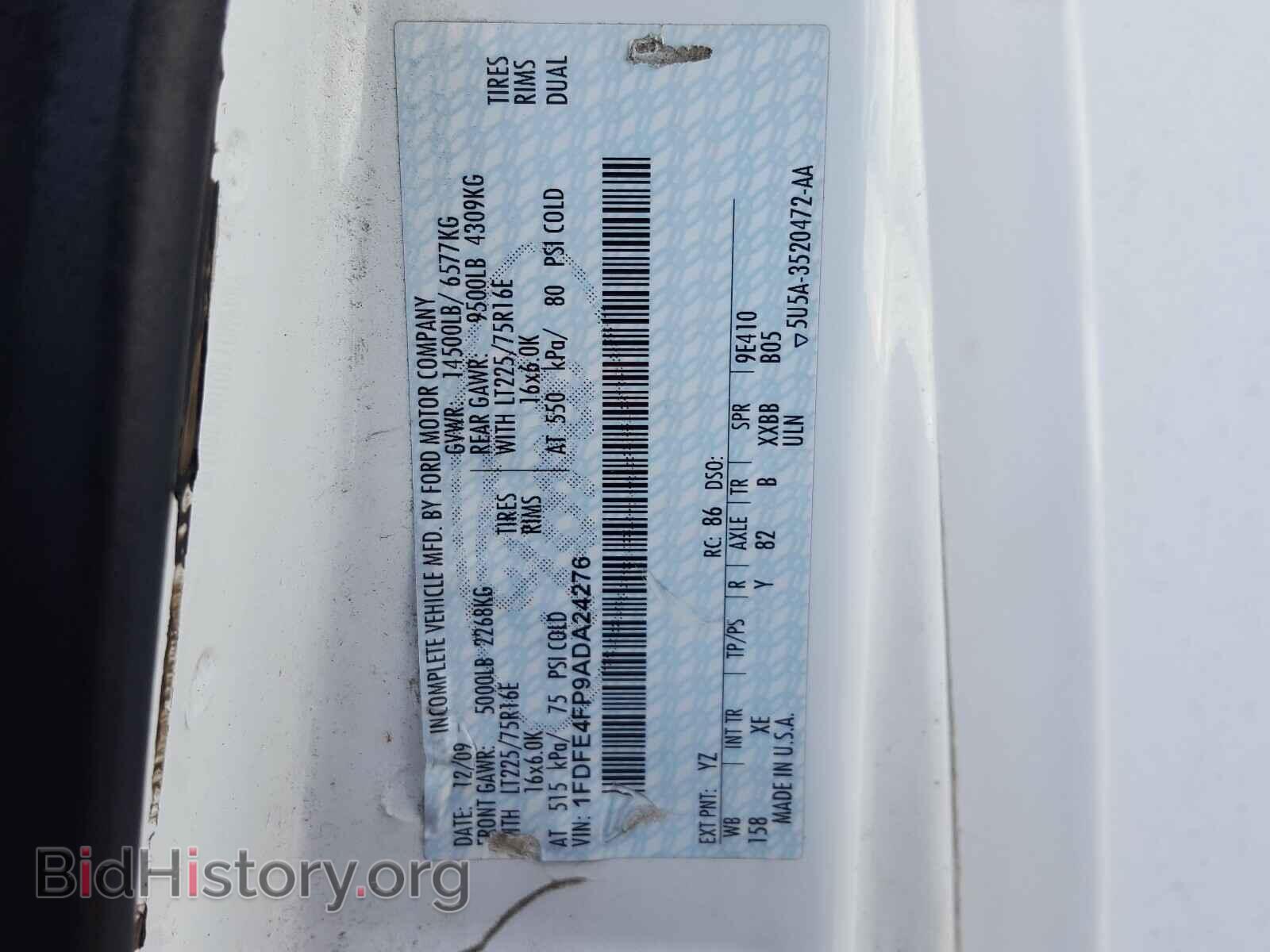 2010 FORD ECONOLINE - VIN: 1FDFE4FP9ADA24276 - Photo 10