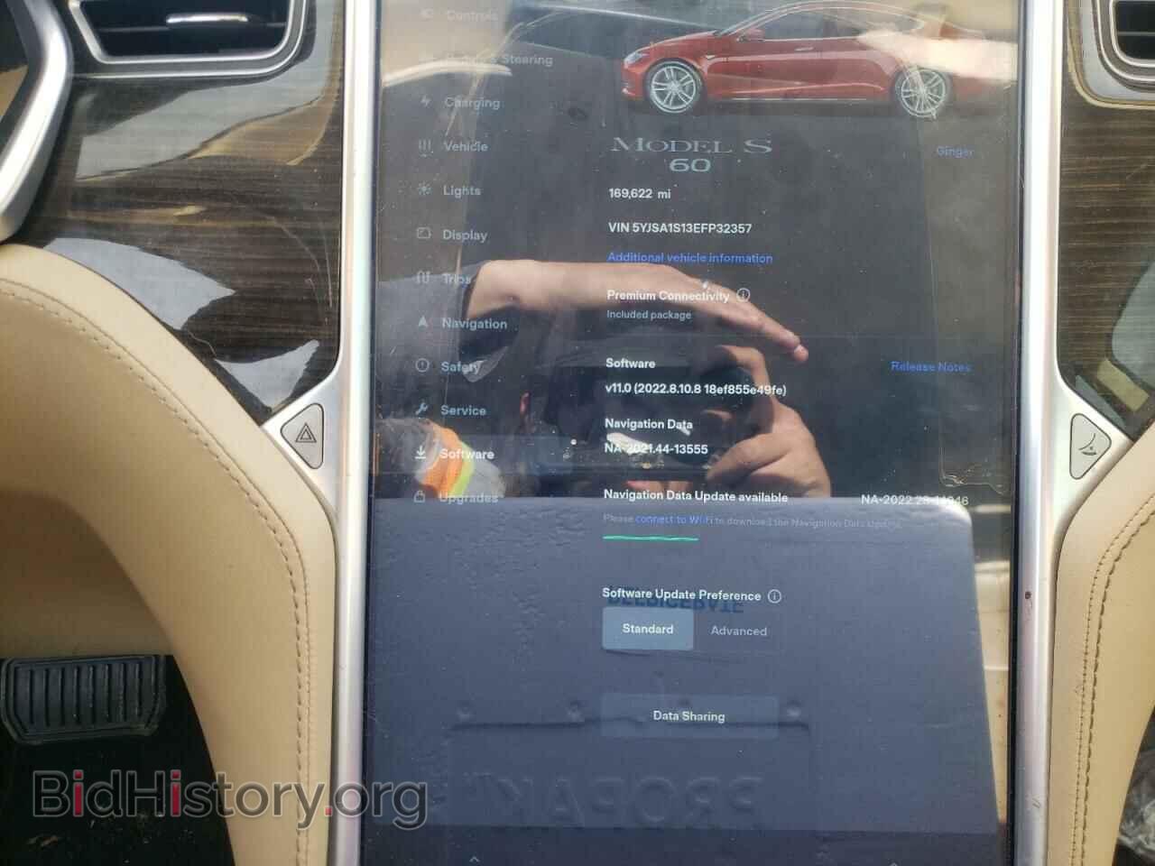 2014 TESLA MODEL S - VIN: 5YJSA1S13EFP32357 - Фото 9