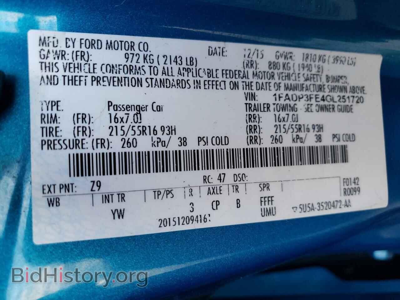 2016 FORD FOCUS - VIN: 1FADP3FE4GL251720 - Фото 10