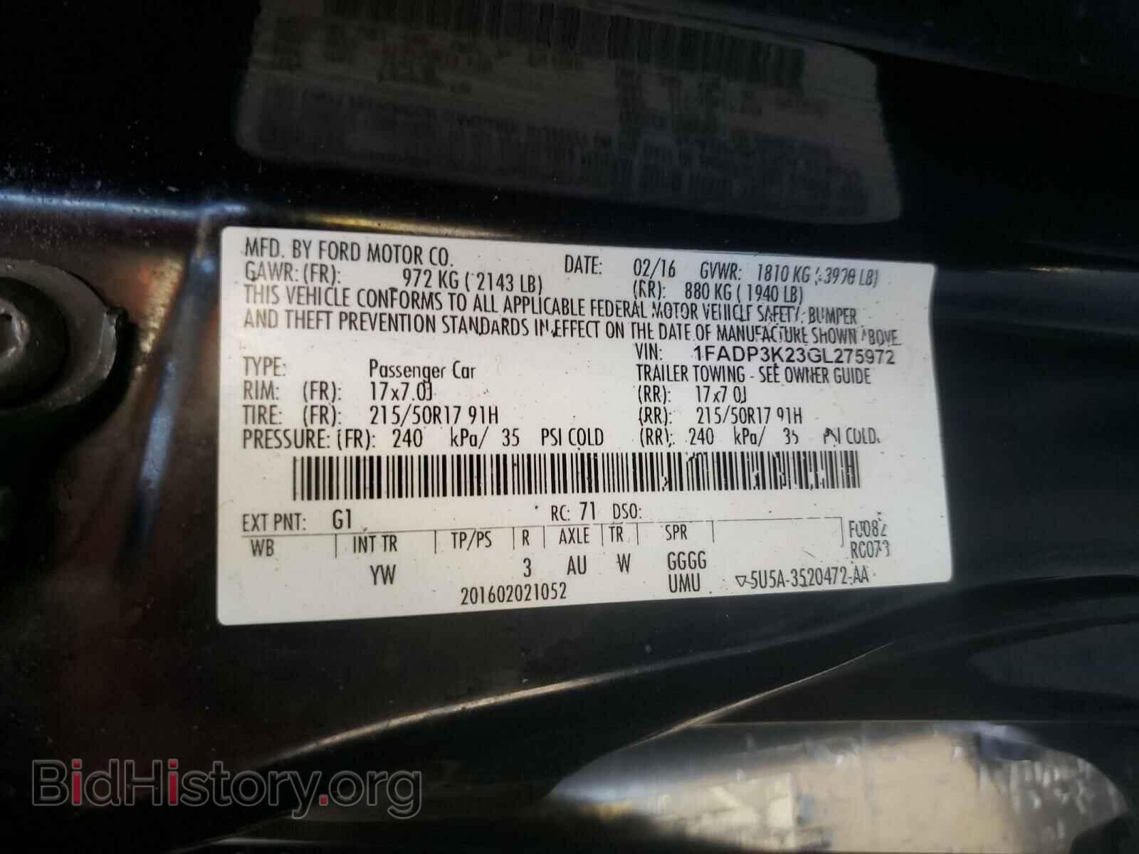 2016 FORD FOCUS - VIN: 1FADP3K23GL275972 - Photo 10
