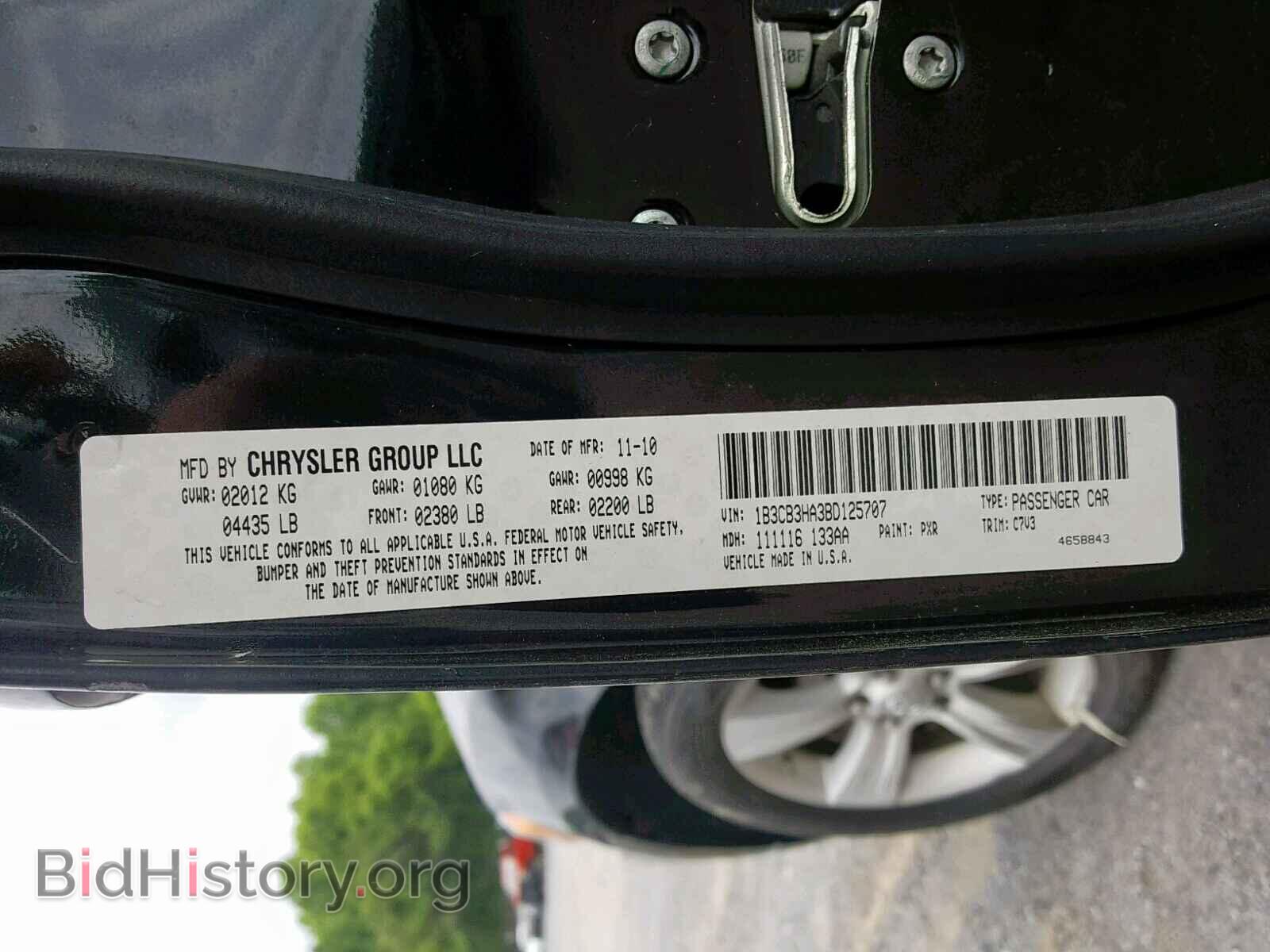 2011 DODGE CALIBER - VIN: 1B3CB3HA3BD125707 - Photo 10