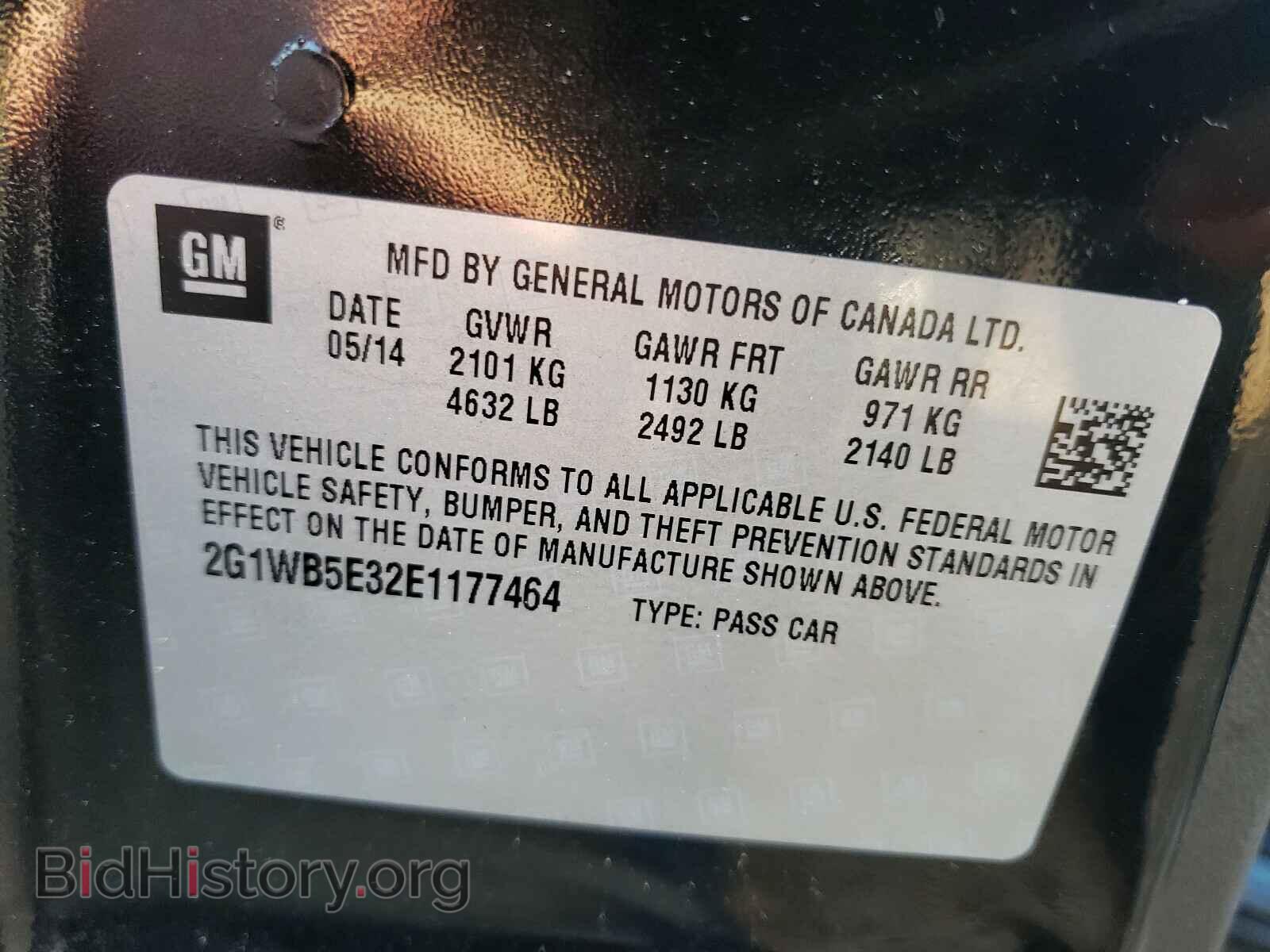2014 CHEVROLET IMPALA - VIN: 2G1WB5E32E1177464 - Фото 10
