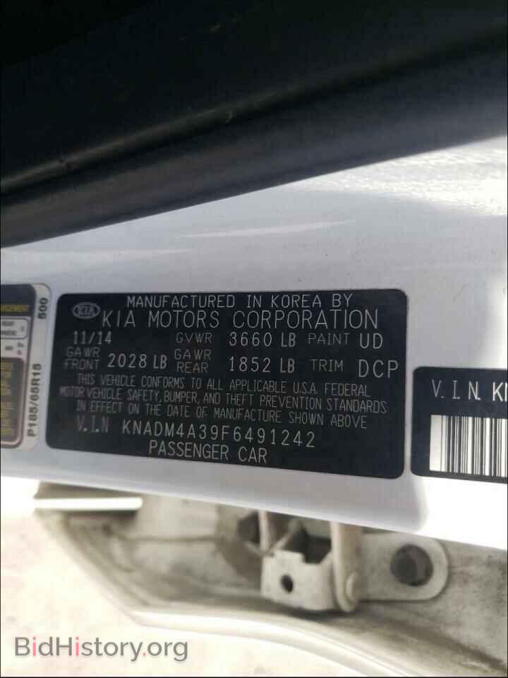 2015 KIA RIO - VIN: KNADM4A39F6491242 - Фото 10
