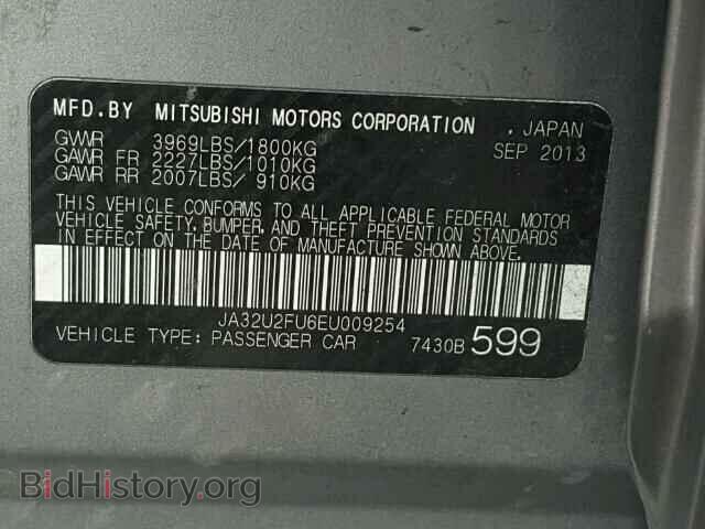2014 MITSUBISHI LANCER - VIN: JA32U2FU6EU009254 - Фото 10