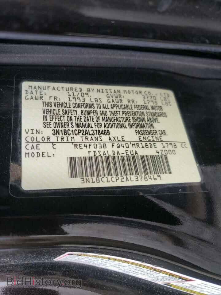 2010 NISSAN VERSA - VIN: 3N1BC1CP2AL378469 - Фото 10