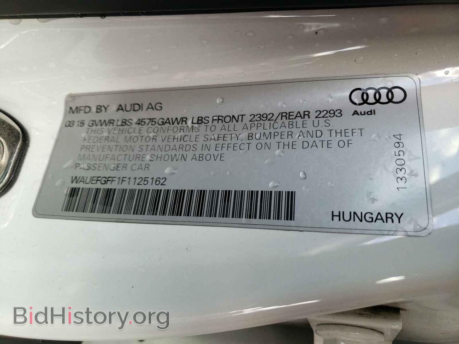 2015 AUDI A3 - VIN: WAUEFGFF1F1125162 - Фото 10